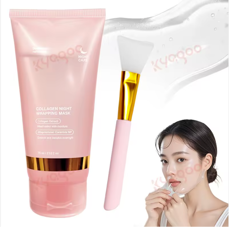 Soins de la peau coréens Masque facial pelable au collagène pour une peau éclatante !